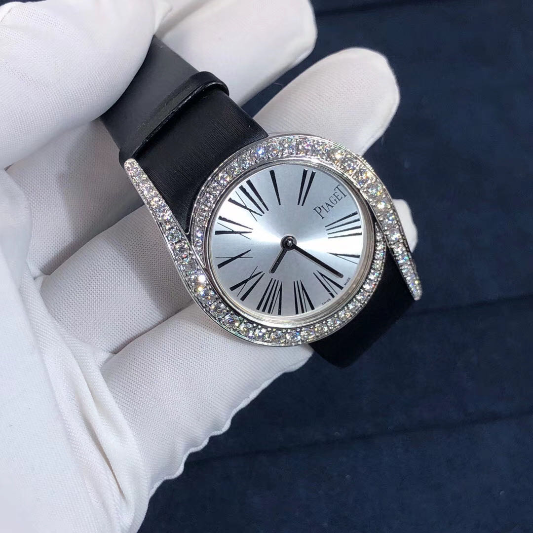 18k White Gold Piaget Limelight Gala Watch set with Brilliant-cut Diamonds and Mother of Pearl Dial G0A41260