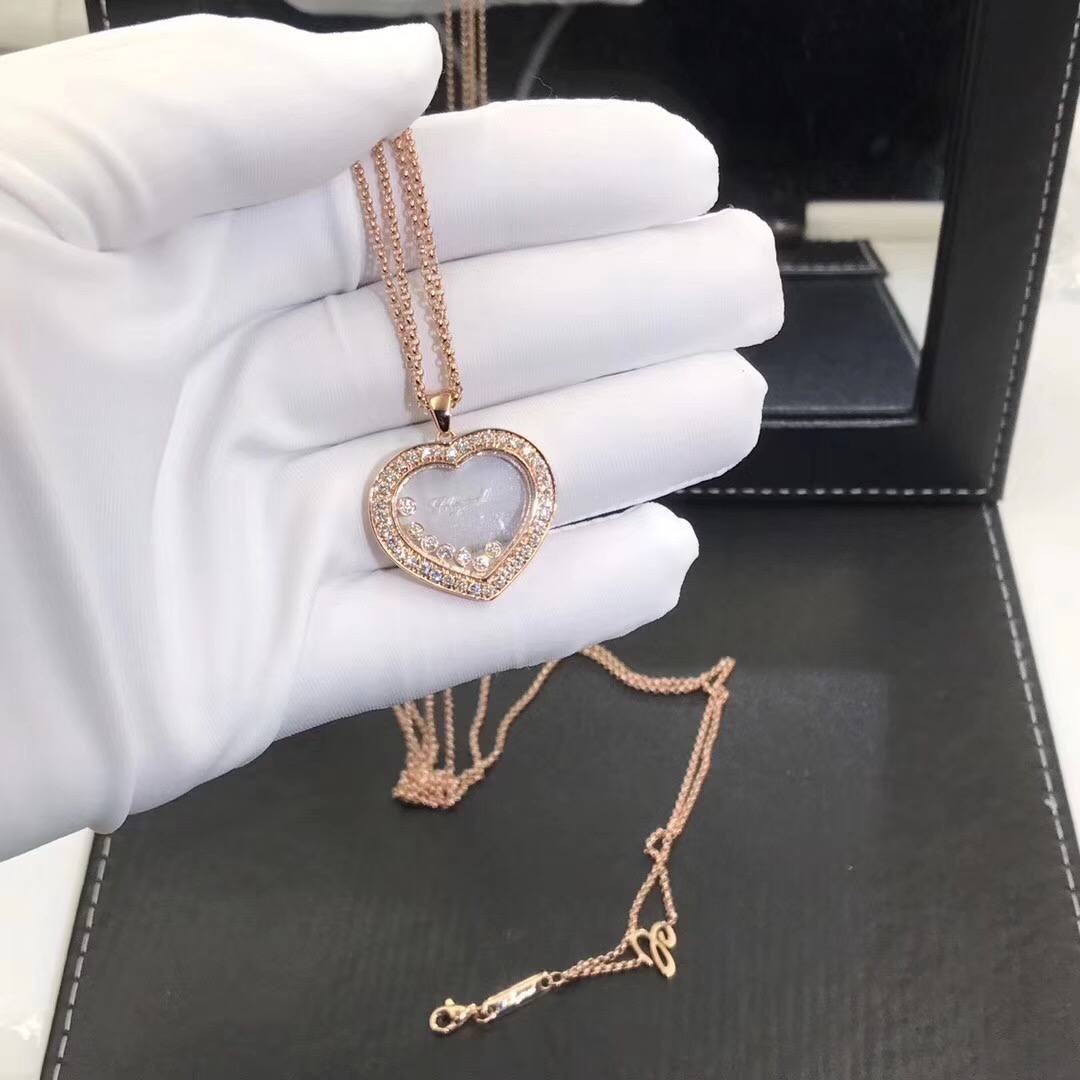 Chopard Happy Diamands Necklace 18K Rose Gold With Diamonds 799202-0003