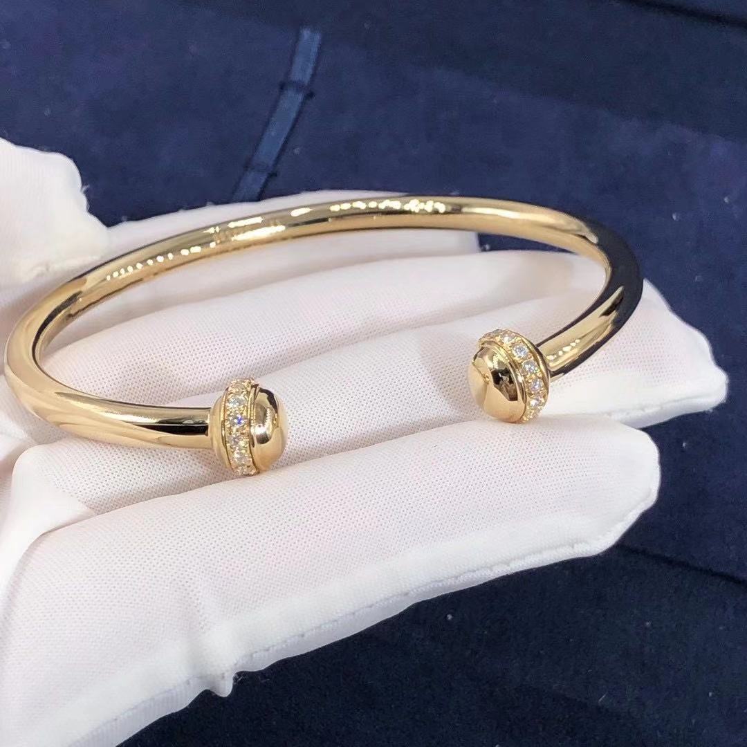 Piaget Possession Open Bangle Bracelet 18K Yellow Gold with Diamonds
